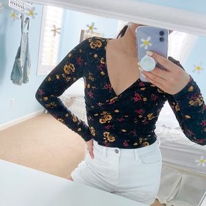 Garage Wrap Floral Top